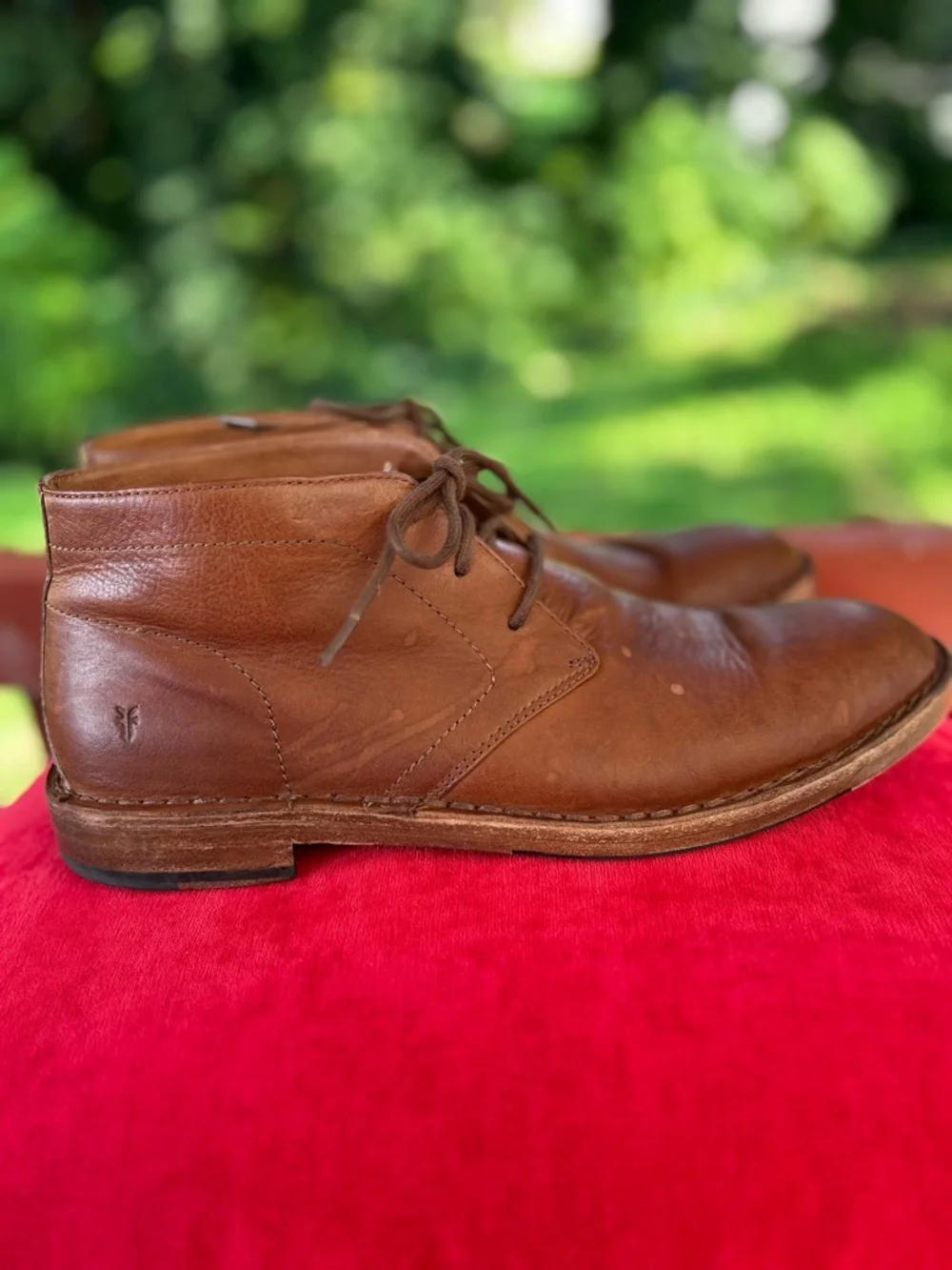 Frye Tan Leather Chukka Boots